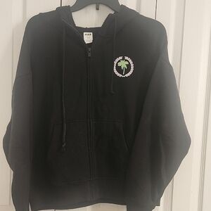 PINK Victoria's Secret Black  Jacket with Palm Tree